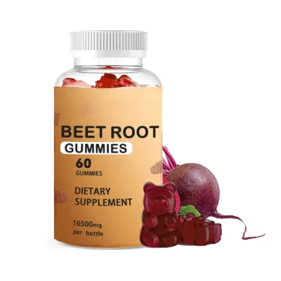 16500mg Per Bottle 60Gummies Beet Root Gummies Beetroot Extract Gummies Fruit Cherry Flavored Beetroot Extract Gummies