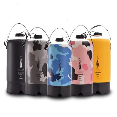 20L Portable PVC Solar Shower Bag Waterproof Toiletry Bag Water Storage Bladder with Hose Complete Set for Baby Bath & Travel
