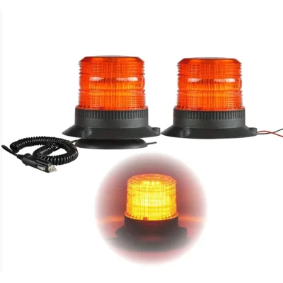 Auto Accessories Magnetic Mount or Permanent Installation Red Amber Flashing Warning Light