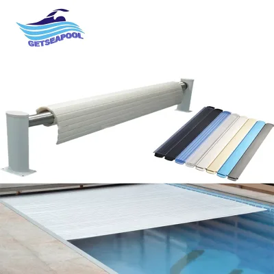 Safety Electric Swimming Pool Cover Remote Control PC Material Slat Outdoor Automatic Pool Cover