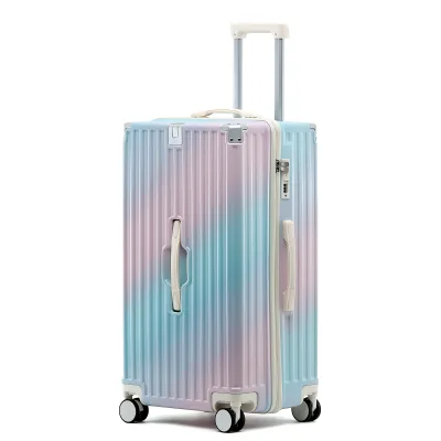 New Arrival Large Capacity Travel Trolley case Solid Universal Wheel Custom Luggage with USB Charging and Cup Holder