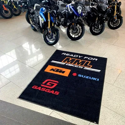 High-quality Entrance Mat Corporate Designed Logo Advertising Mats for Motorcycle Brands