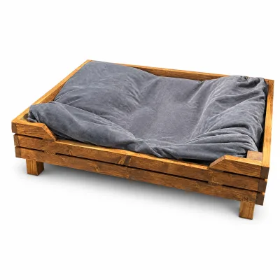 Wooden Custom Dog Bed Cozy Rustic Handmade Pets Furniture Modern Farmhouse cat Bed Gift for Pets Pet Wooden Bed