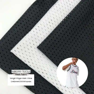 High Quality 100 Percent Polyester Bullet Fabric Mesh Fabric for School Uniform and Sportswear Jersey and Lining Clothing