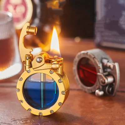 New Style Lighter case - Retro Transparent Kerosene Lighter - Retro and Cool Unique Lighter for Men