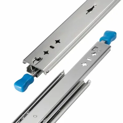 53mm Full Extension 270lbs 120kg Lock-In Lock-Out Locking Heavy Load Duty Telescopic Drawer Slides for Industrial