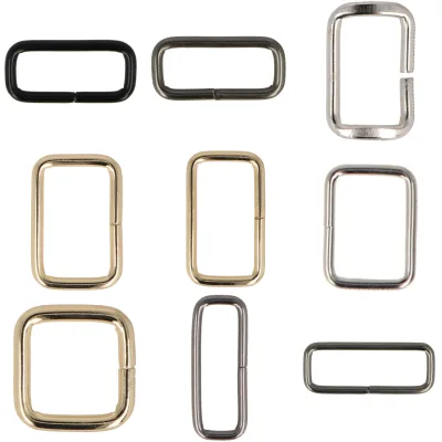 Metal Frame Rectangle Ring for Bag Straps and Leather Accessories