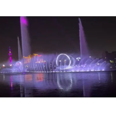 High Quality Metal Outdoor Floating Fountain for Landscaping & Pool Decor Music & Dancing Inspired
