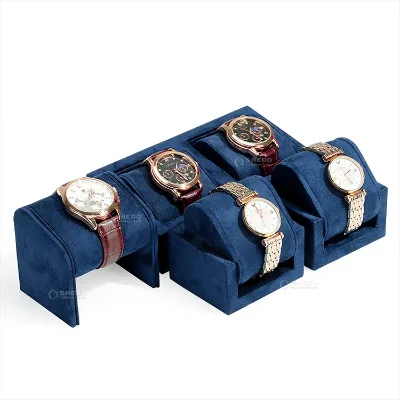 New Style Jewelry Necklace Display Leather Rotating Watch Holder Display Wood Watch Display Stand