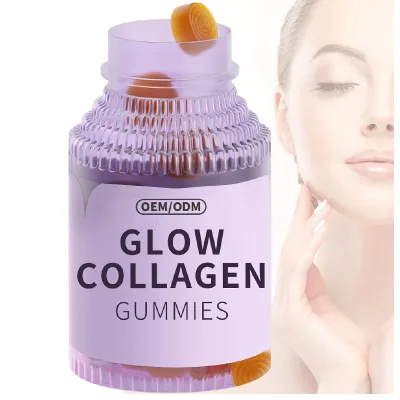 Private Label Glow Collagen Gummies for Skin Glow & Hydration - Hydrolyzed Collagen with Vitamin C Skin Hydration Gummies