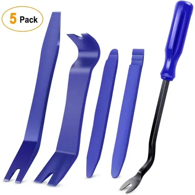 HYML 5Pcs/Set Interior Tool Kit Pry Door Clip Radio Panel Car Removal Tool Plastic Trim Audio Dashboard Disassembly Repair Tool