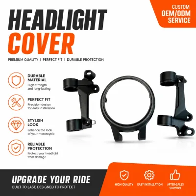 Off-Road Gray Headlight Cover High Impact ABS Headlight Protector for DY250 CROSSFIRE/XTREEM 250