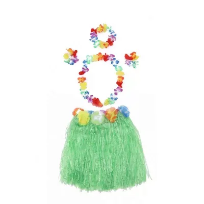 Wholesale Hawaii Dancing Hula Set Grass Skirt Adult Costume Luau Dance Skirts Hawaiian Grass Skirts