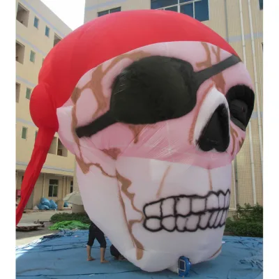 Halloween Outdoor Festival Decorations Giant Inflatable Skull Digital Printing Air Blower Perfect Party Decor Events