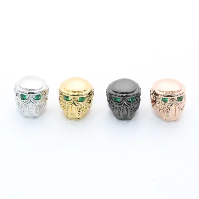 High Quality Cz Micro Pave Knight Helmet Charms Beads Darth Vader Beads for Bracelet Jewelry Making