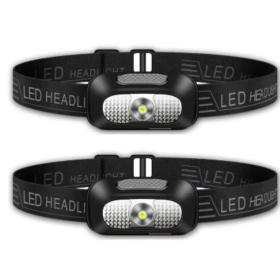 Headlamp Fishing Head-mounted Outdoor Night Fishing Waterproof Mini White + Red Headlamp Headlamp