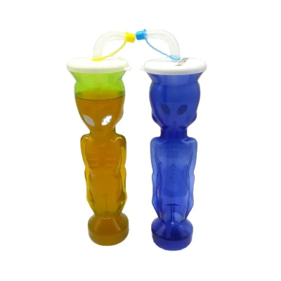 Factory Sell 1000ML Straw Alien Yard Glass Slush Cup