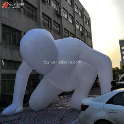 Customized Giant Inflatable Air Running Man Cartoon With Light