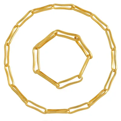 Gemnel Minimalist Jewelry 925 Sterling Silver 18K Gold Vermeil Custom Necklace and Bracelet Set