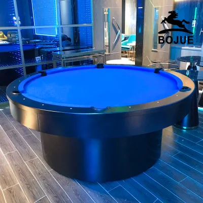 Dongguan Supplier's Stylish Simple Circle 7-to 9-Foot Multi-Functional Bar Pool Table Snooker & Billiard Tables Solid Wood Legs