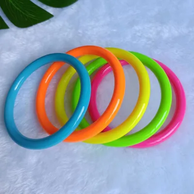 7.5mm Thick Colorful Rounded Acrylic Bangle Fluorescent Bangle Sets