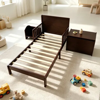 Modern Designs Boys Step Stool Storage Wall Bed Wooden Frame Bed Home Furniture Set with Headboard