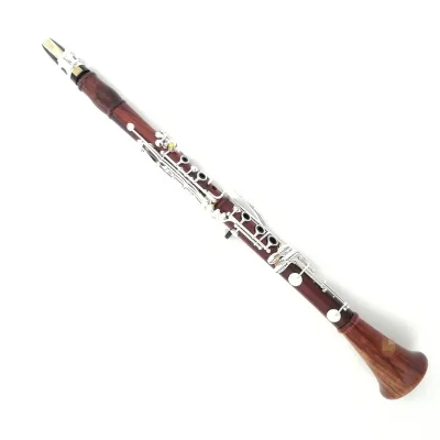 17 Key Rose Wood Material Silver Plated Keys Clarinet