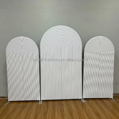 Party Background Decoration Tension Fabric Arch Backdrop Stand and Covers Wedding Metal Aluminium Arch Backdrop With Cover
