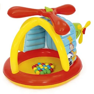 Custom Inflatable Helicopter Signal Ball Pit 25 Multi-colored Balls 85cm Christmas Multi-Occasion PVC Play Center for Teens