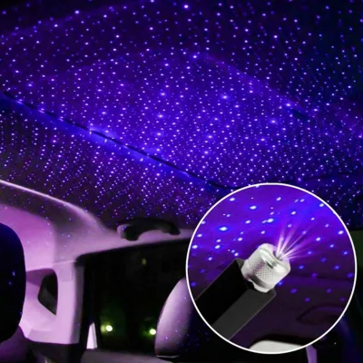 USB LED Projector Modern Starry Sky Interior Ceiling Rhythm for Bedroom Modification ABS Material Battery-Powered Car Features