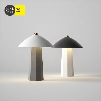 High Quality Concrete Metal Bionic Mushroom Design Table Lamp Creative Bedroom Hotel Bar Decoration Table Lamp Bedside Lamp