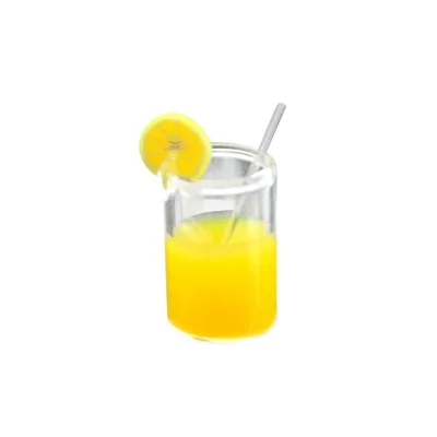 Miniature Resin Lemonade & Orange Juice Cups for Educational Toy Doll House Cute Mini Style Accessory