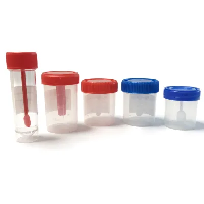 Hot Selling Portable Sterile Clear Graduation 30ml 40ml 60ml 100ml 120ml Urine Container Stool Container Disposable