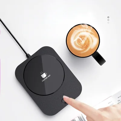 Smart Electric Cup Heater with 3 Temperature Settings USB Powered Heating Coaster with Auto Shut-Off for Office Home