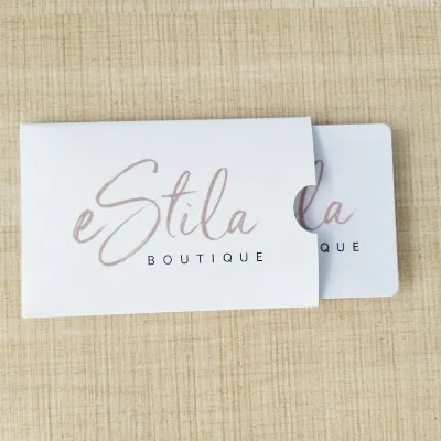 CMYK Color Print Glossy Plastic Gift Card Plastic Warranty Guarantee Card With Paper Sleeve / Holder