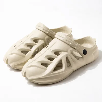 EACH Hole Shoes Men Summer Outdoor Sports Simple Thick Bottom EVA Soft Foot Feeling Two Wear Sandals Slippers