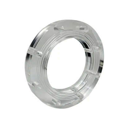 8 Hole Transparent Plastic Round Flange Sight Glass Flange for Tank Truck Container