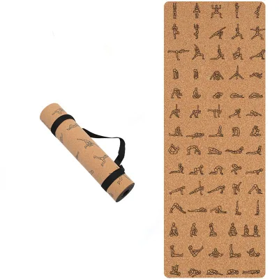 Eco Friendly German Pilates Yoga Matt,Tapis Fitness Mat De Yoga Mate ,Custom Large Gym Warrior Natural Rubber Cork Yoga Mat