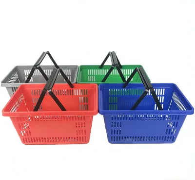 Shopping Baskets Supermarket Customized logo Store Cosmetic Wire Mesh Shopping Basket