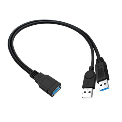 USB 3.0 a Male to 2 Dual USB Female Jack Y Splitter Hub Power Cord Extension Adapter Cable