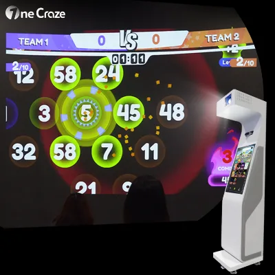 Portable All-in-One Interactive Wall Projector, Motion-Sensing Ball Sports Fitness Training Game Equipment for Indoor Gym