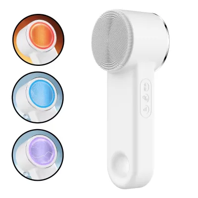 Electric Hot Cold 2-in-1 Dual-Effect Facial Cleansing Brush Skincare Massager Household Beauty Device