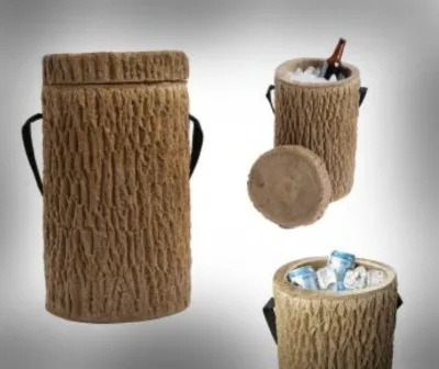 HS Plastic UNUSUAL KEYSTONE LIGHT BEER TREE STUMP INSULATED COOLER for Sports Camping Stump Beer Cooler Box