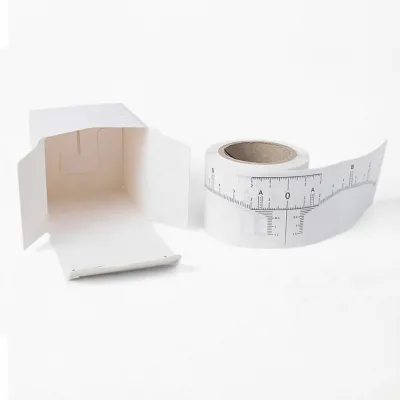 50pcs/roll Disposable Plastic Brow Measuring Tool Permanent Makeup Accessory Mapping Sticker Microblading Eyebrow Ruler Stencil