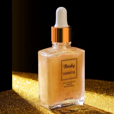 Women Body Luminizer Glows Brightening Shimmer Oil Long Lasting Easy Blending Sparkling Skin Dazzling Makeup