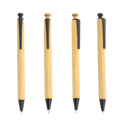 Eco Friendly Press Pen Wooden Pen Gift Advertising Bamboo Ball Pen with Custom logo