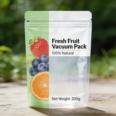 Private Label Clear Window Stand up Pouch with Food Grade Ziplock Moisture Proof Seal for Tea Spice Powder Dried Fruit