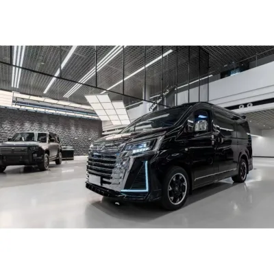 For Toyota Hiace Factory Price Luxury Upgrade Kit Custom Business Top Grade Aviation Exterior Rear Sidewall Resin