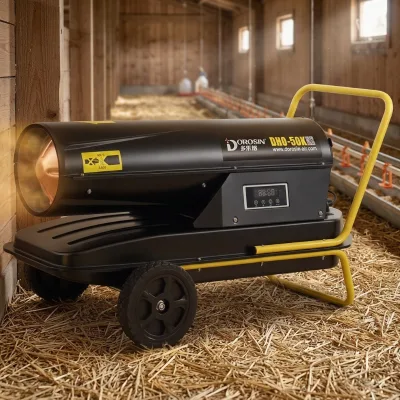 120V 220V 380V Industrial Diesel Fan Heater Stainless Steel Heavy Duty Portable Fuel Construction Site Greenhouse Blower Smart