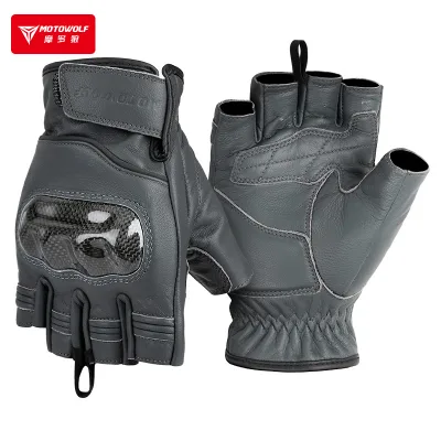 Motowolf Retro Racing Gloves Real Leather Soft Riding Gloves for Off-road Motor